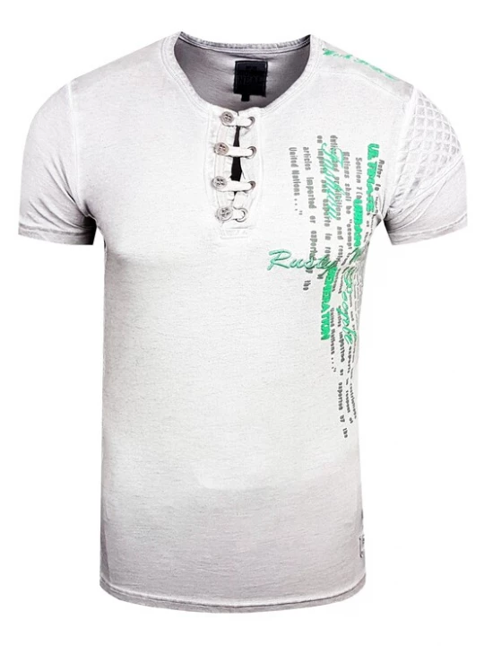 Foto van product Rusty Neal Shirt lichtgrijs / jade groen