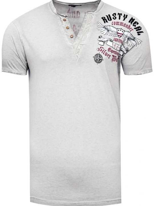 Foto van product Rusty Neal Shirt lichtgrijs / zwart