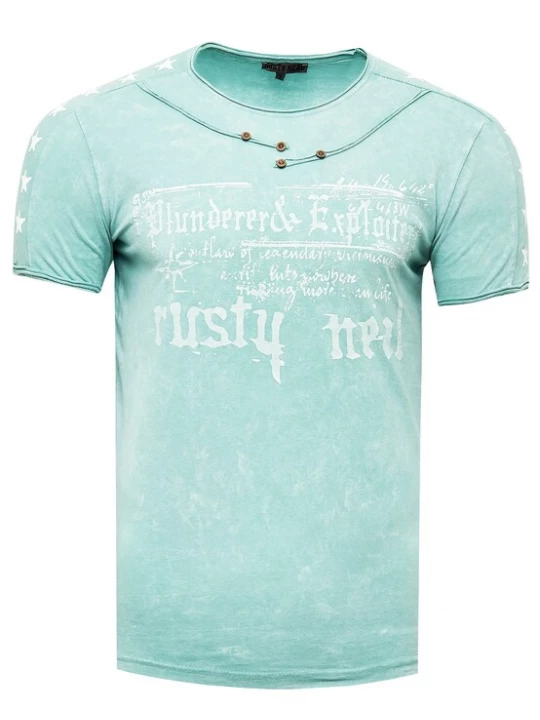 Foto van product Rusty Neal Shirt mintgroen / wit