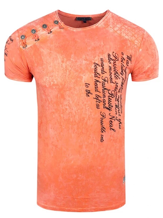Foto van product Rusty Neal Shirt oranje / zwart