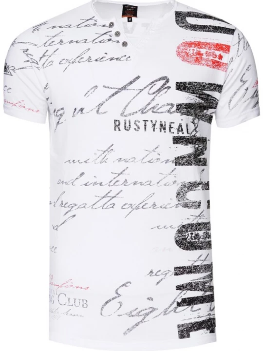 Foto van product Rusty Neal Shirt rood / zwart / wit