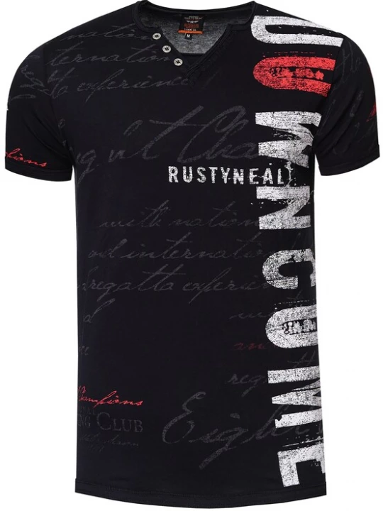 Foto van product Rusty Neal Shirt rood / zwart / wit