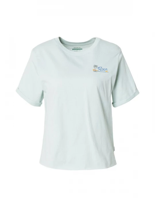 Foto van product RVCA Shirt 'SUNSET' azuur / mintgroen / spar / oranje