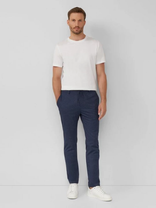 Foto van product s.O JOGG: Pantalon in gevlekte piquéjersey s.Oliver blauw