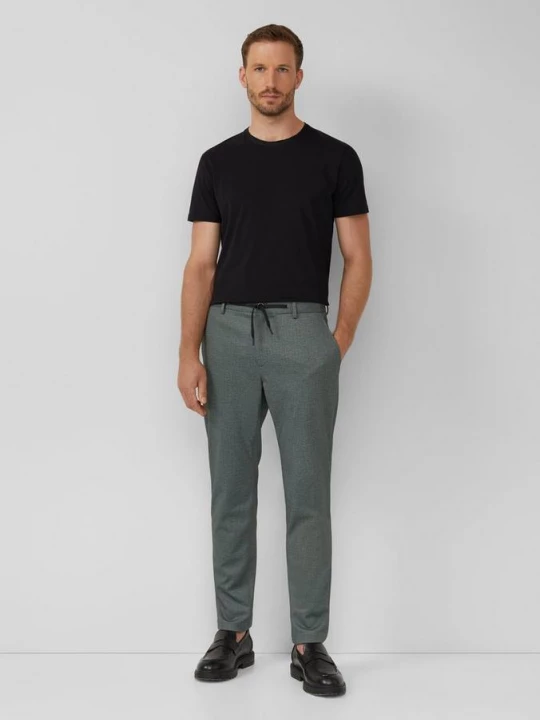 Foto van product s.O JOGG: Slim fit pantalon van fijn gedessineerde interlockjersey s.Oliver