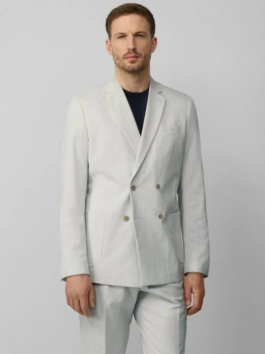 Foto van product s.O PURE: Colbert met twee rijen en een slim fit s.Oliver crème