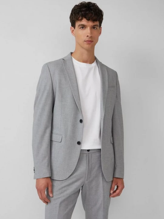 Foto van product s.O PURE: gestructureerd colbert in een slim fit s.Oliver grijs