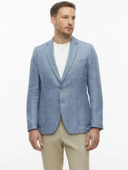 Foto van product s.O PURE: Jas in een gevlekte linnenmix s.Oliver blauw