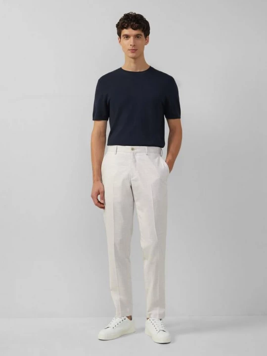 Foto van product s.O PURE: kostuumbroek met slim leg s.Oliver wit