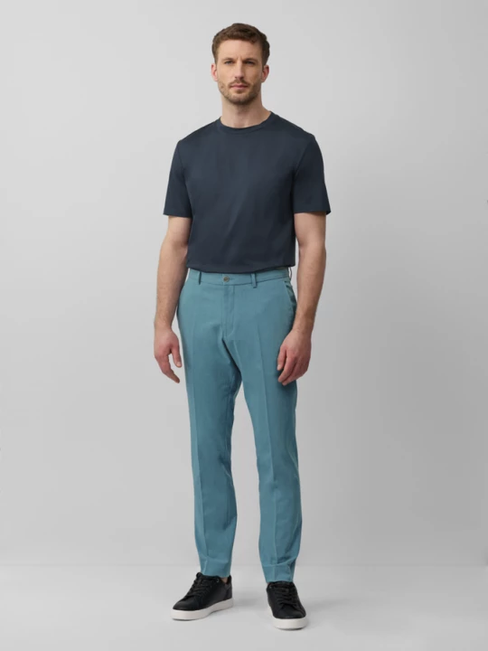 Foto van product s.O PURE: Pantalon in gevlekte stretch keperstof s.Oliver petrol