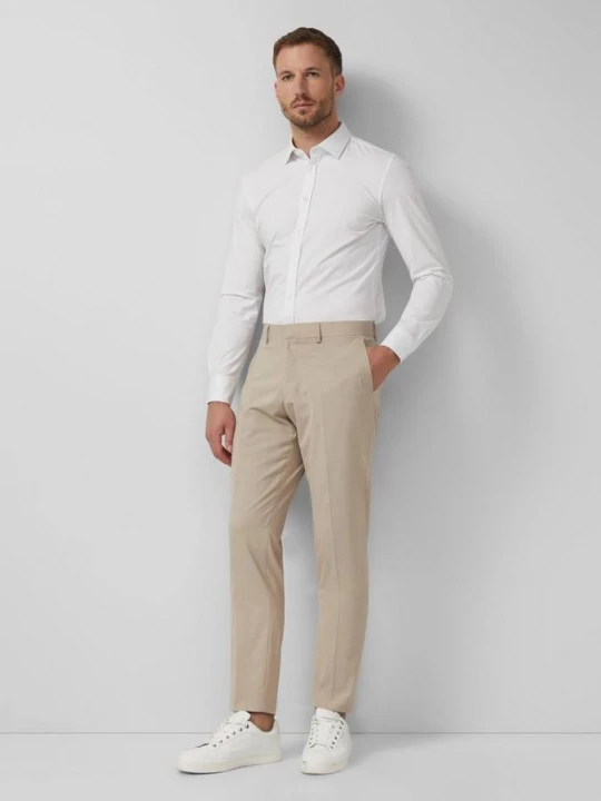 Foto van product s.O PURE: Pantalon met een fijn geweven structuur s.Oliver beżowy
