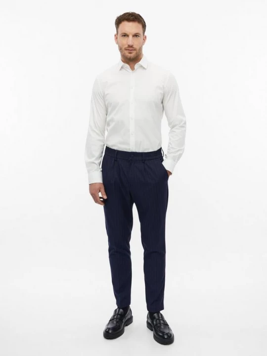 Foto van product s.O PURE: pantalon met regular fit en plooien s.Oliver blauw