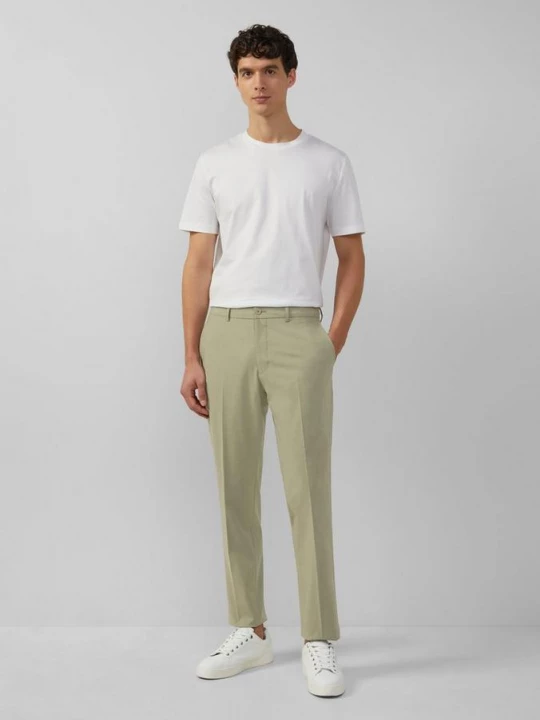 Foto van product s.O PURE: pantalon van gemêleerd elastisch materiaal s.Oliver olijfgroen