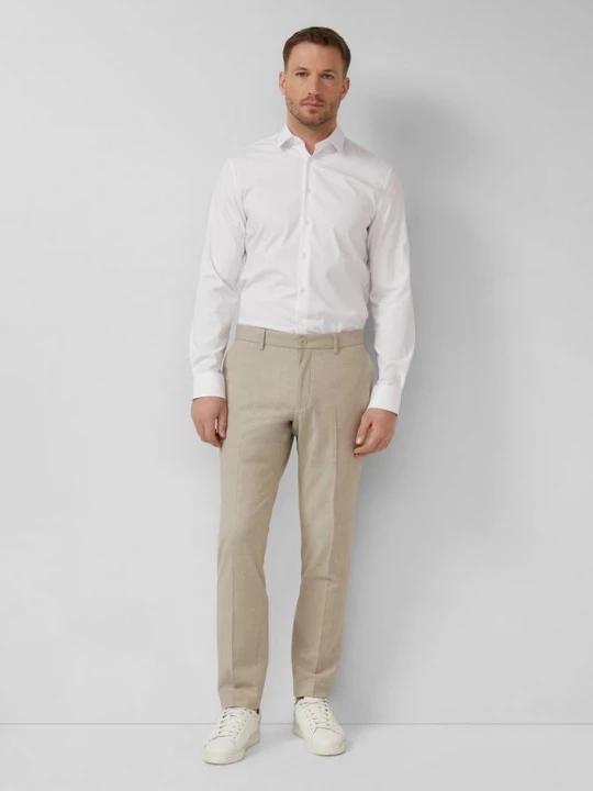 Foto van product s.O PURE: Pantalon van rekbare linnenmix s.Oliver beżowy