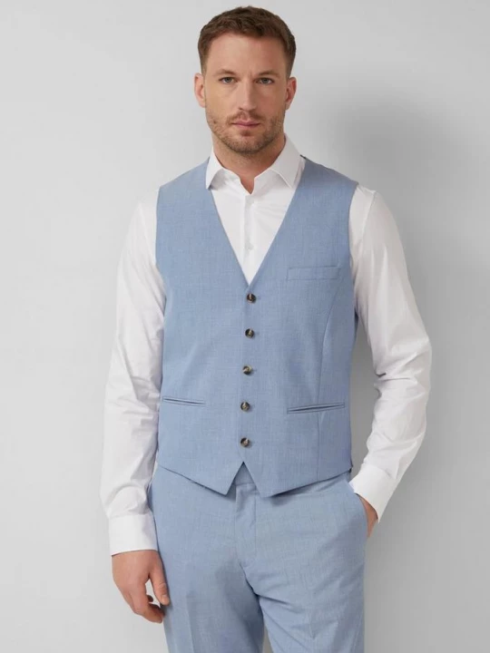 Foto van product s.O PURE: Slank gesneden gilet van stretchstof s.Oliver blauw