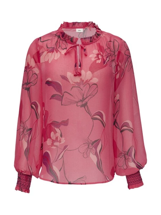 Foto van product s.Oliver BLACK LABEL Blouse antraciet / braam / magenta / rosé