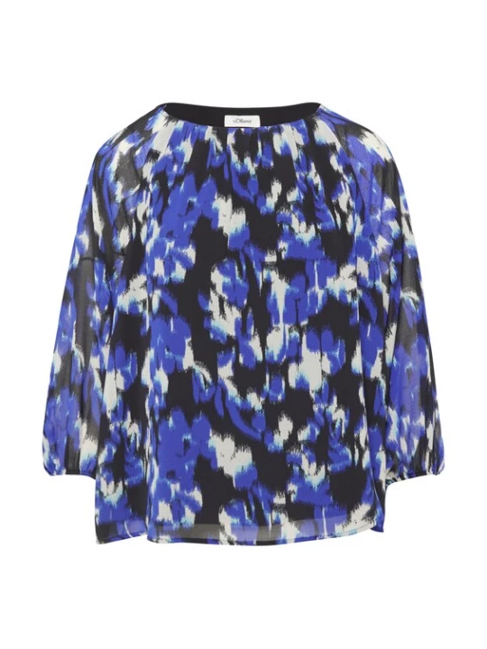 Foto van product s.Oliver BLACK LABEL Blouse blauw gemêleerd / zwart gemêleerd