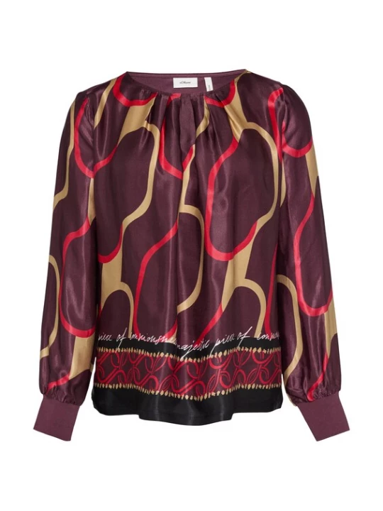 Foto van product s.Oliver BLACK LABEL Blouse brons / cyclaam / bloedrood