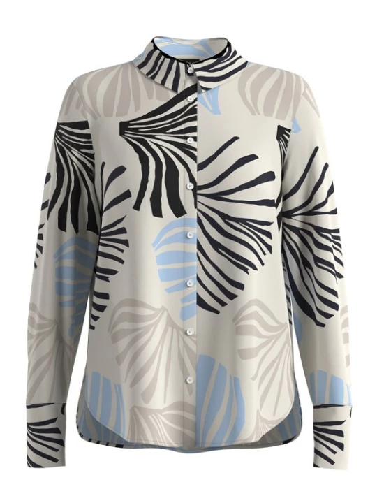 Foto van product s.Oliver BLACK LABEL Blouse crème / hemelsblauw / zwart