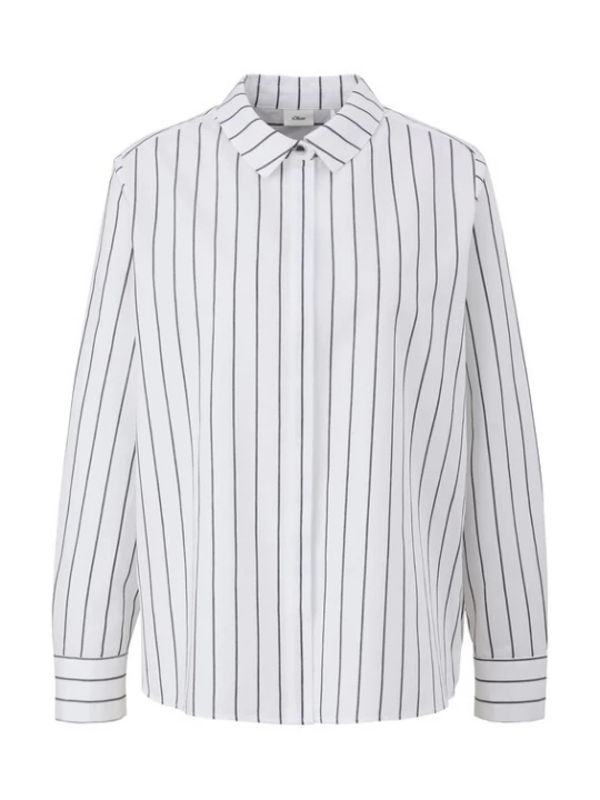 Foto van product s.Oliver BLACK LABEL Blouse grafiet / wit