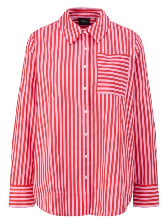 Foto van product s.Oliver BLACK LABEL Blouse lichtrood / wit