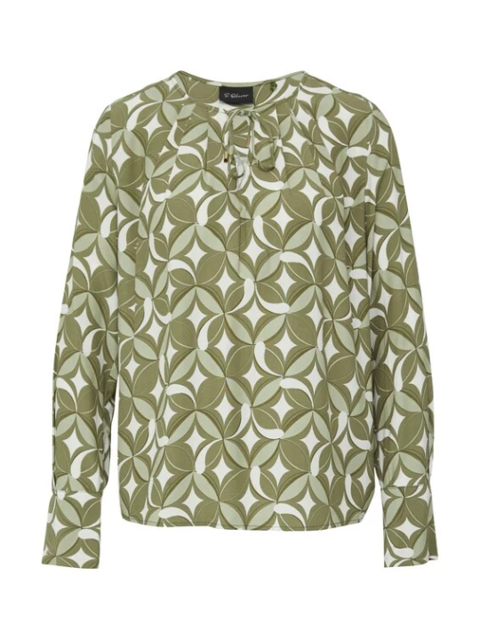 Foto van product s.Oliver BLACK LABEL Blouse olijfgroen / offwhite