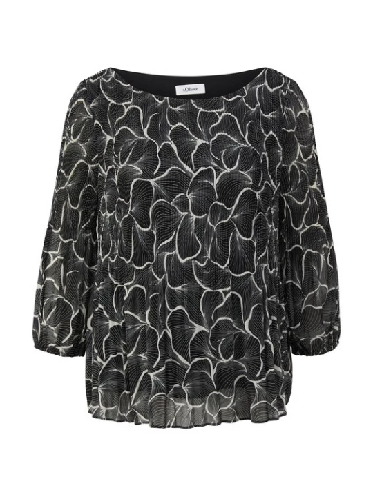 Foto van product s.Oliver BLACK LABEL Blouse zwart / wit