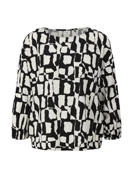 Foto van product s.Oliver BLACK LABEL Blouse zwart / wit