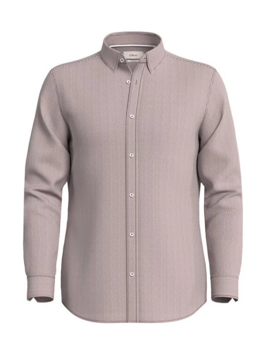 Foto van product s.Oliver BLACK LABEL Overhemd bruin / wit
