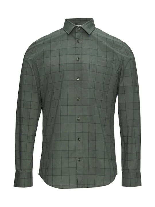 Foto van product s.Oliver BLACK LABEL Overhemd donkergroen / zwart