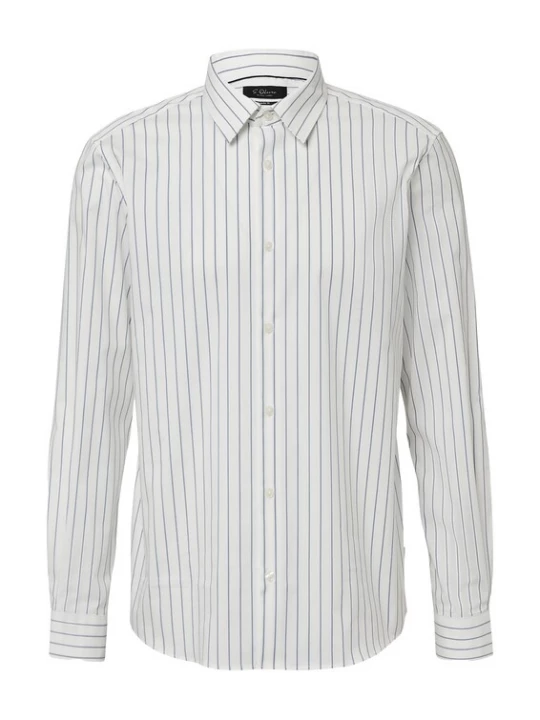 Foto van product s.Oliver BLACK LABEL Overhemd saffier / wit