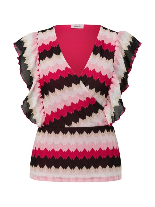 Foto van product s.Oliver BLACK LABEL Shirt beige / bruin / pink