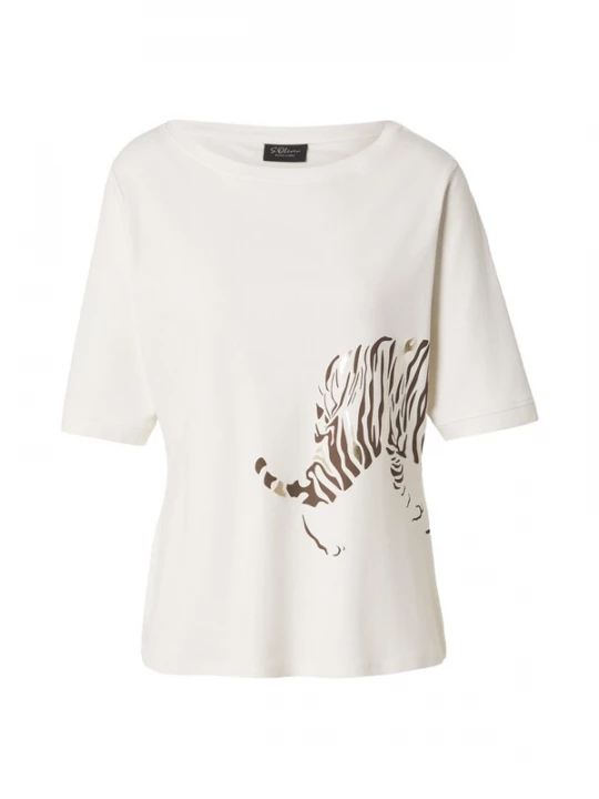 Foto van product s.Oliver BLACK LABEL Shirt chocoladebruin / goud / wit