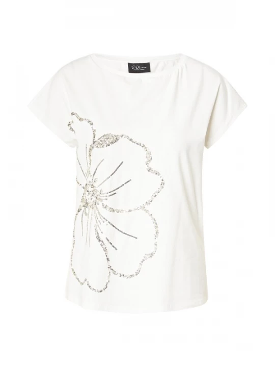 Foto van product s.Oliver BLACK LABEL Shirt crème / zilver