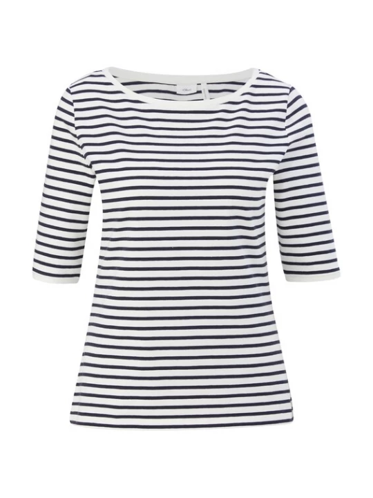 Foto van product s.Oliver BLACK LABEL Shirt grafiet / wit