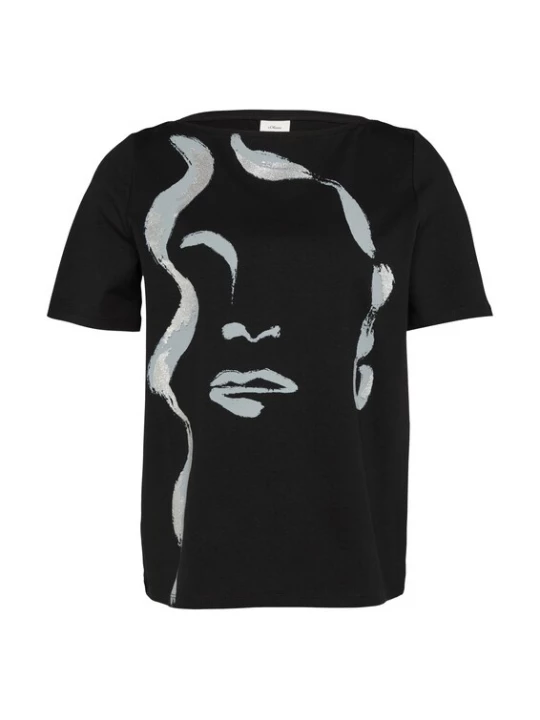 Foto van product s.Oliver BLACK LABEL Shirt grijs / zilvergrijs / rookgrijs / zwart