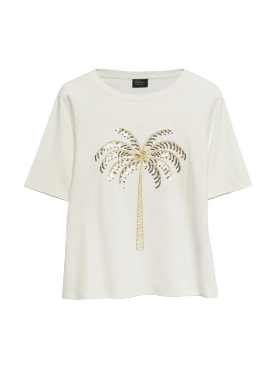 Foto van product s.Oliver BLACK LABEL Shirt lichtbeige / goudgeel / goud