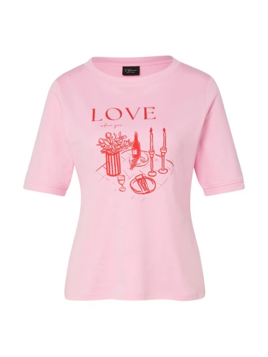 Foto van product s.Oliver BLACK LABEL Shirt lichtroze / bloedrood