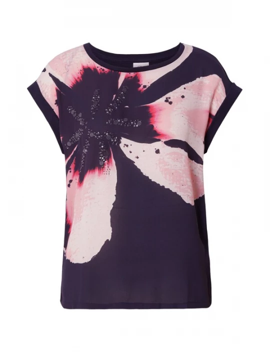 Foto van product s.Oliver BLACK LABEL Shirt nachtblauw / framboos / rosé