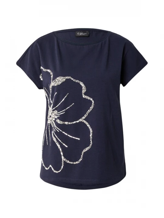 Foto van product s.Oliver BLACK LABEL Shirt navy / zilver