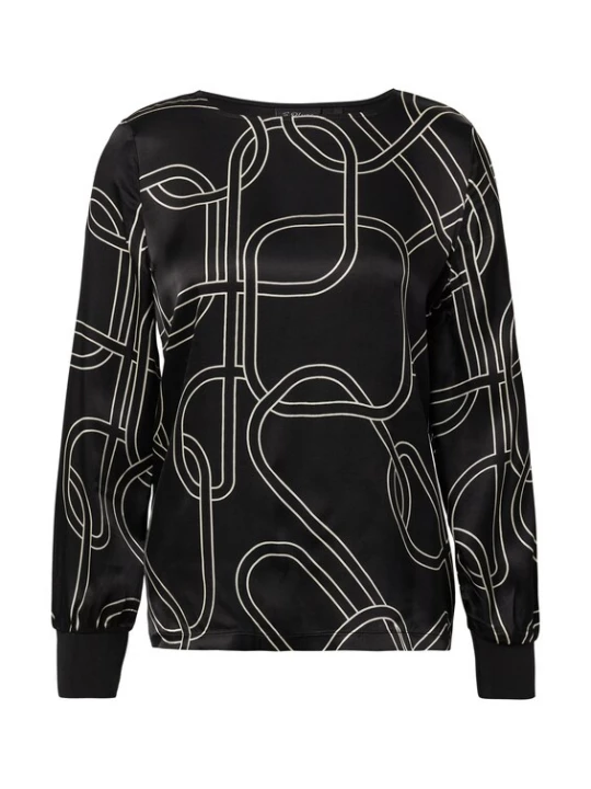Foto van product s.Oliver BLACK LABEL Shirt zwart / wit