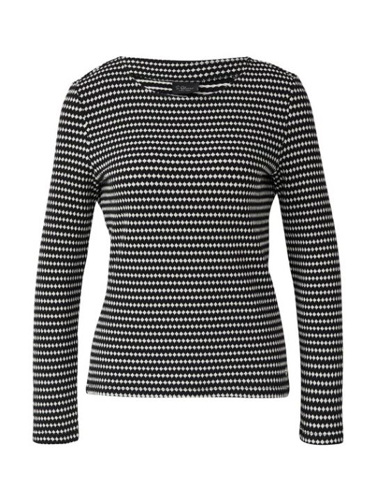 Foto van product s.Oliver BLACK LABEL Shirt zwart / wit