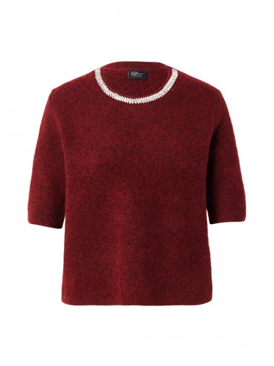 Foto van product s.Oliver BLACK LABEL Trui bordeaux / transparant