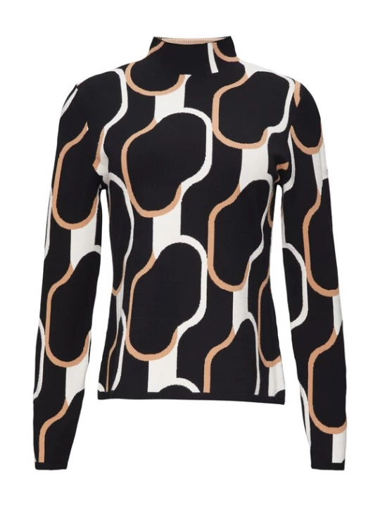 Foto van product s.Oliver BLACK LABEL Trui donkerbeige / zwart / wit
