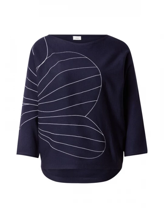 Foto van product s.Oliver BLACK LABEL Trui donkerblauw / wit