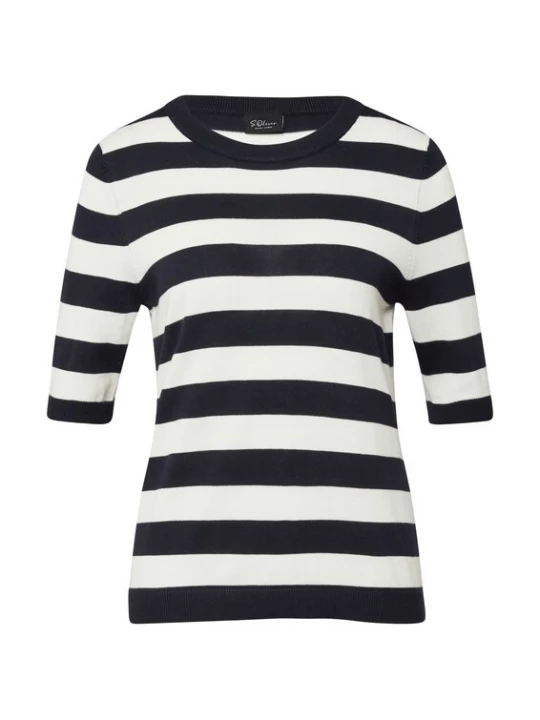 Foto van product s.Oliver BLACK LABEL Trui navy / wit