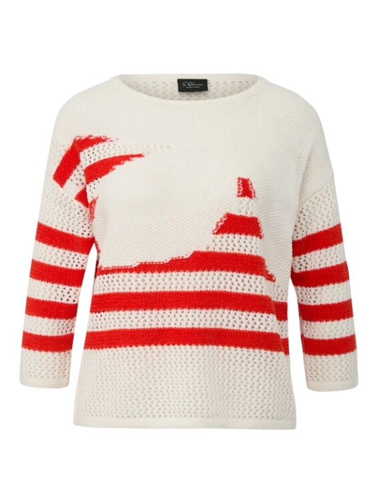 Foto van product s.Oliver BLACK LABEL Trui rood / wit
