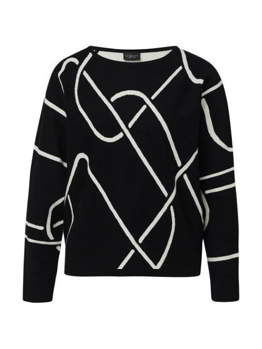 Foto van product s.Oliver BLACK LABEL Trui zwart / wit