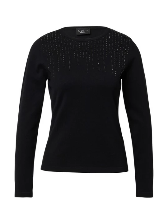 Foto van product s.Oliver BLACK LABEL Trui zwart / zilver