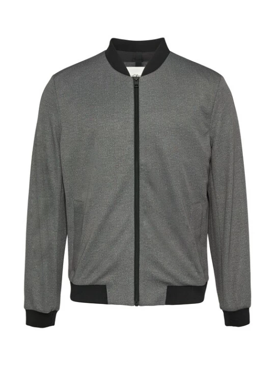 Foto van product s.Oliver BLACK LABEL Tussenjas 'Jogg' grijs gemêleerd / zwart